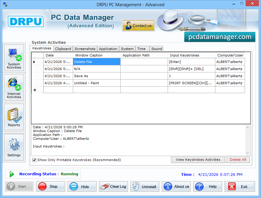 Advanced KeyLogger Software