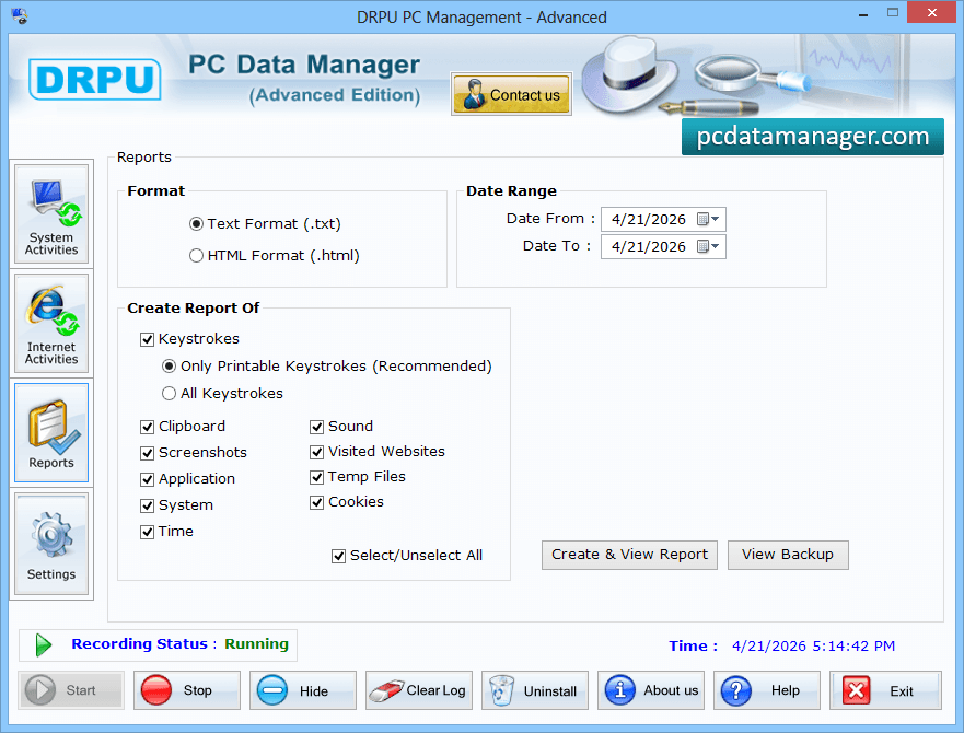 Advanced KeyLogger Software